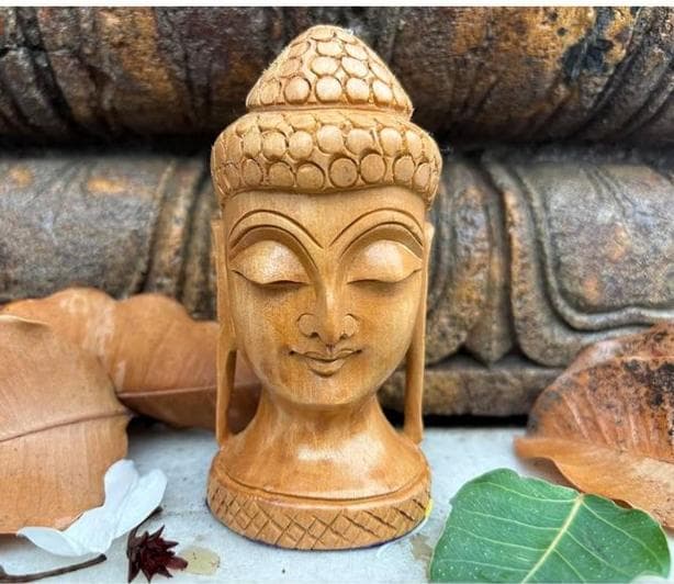 Hand Crafted Buddha Head Showpiece - Image 2