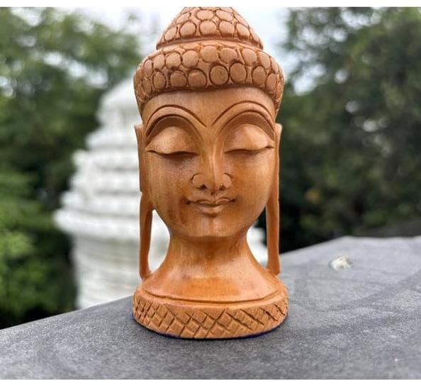 Hand Crafted Buddha Head Showpiece - Image 4