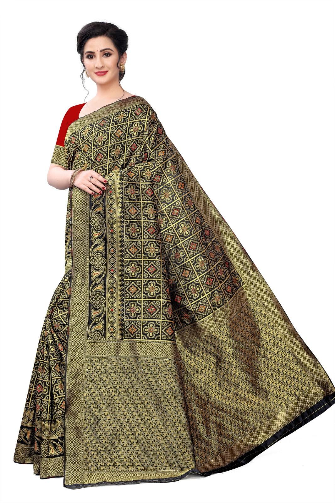 Woven Bollywood Cotton Silk Saree*
