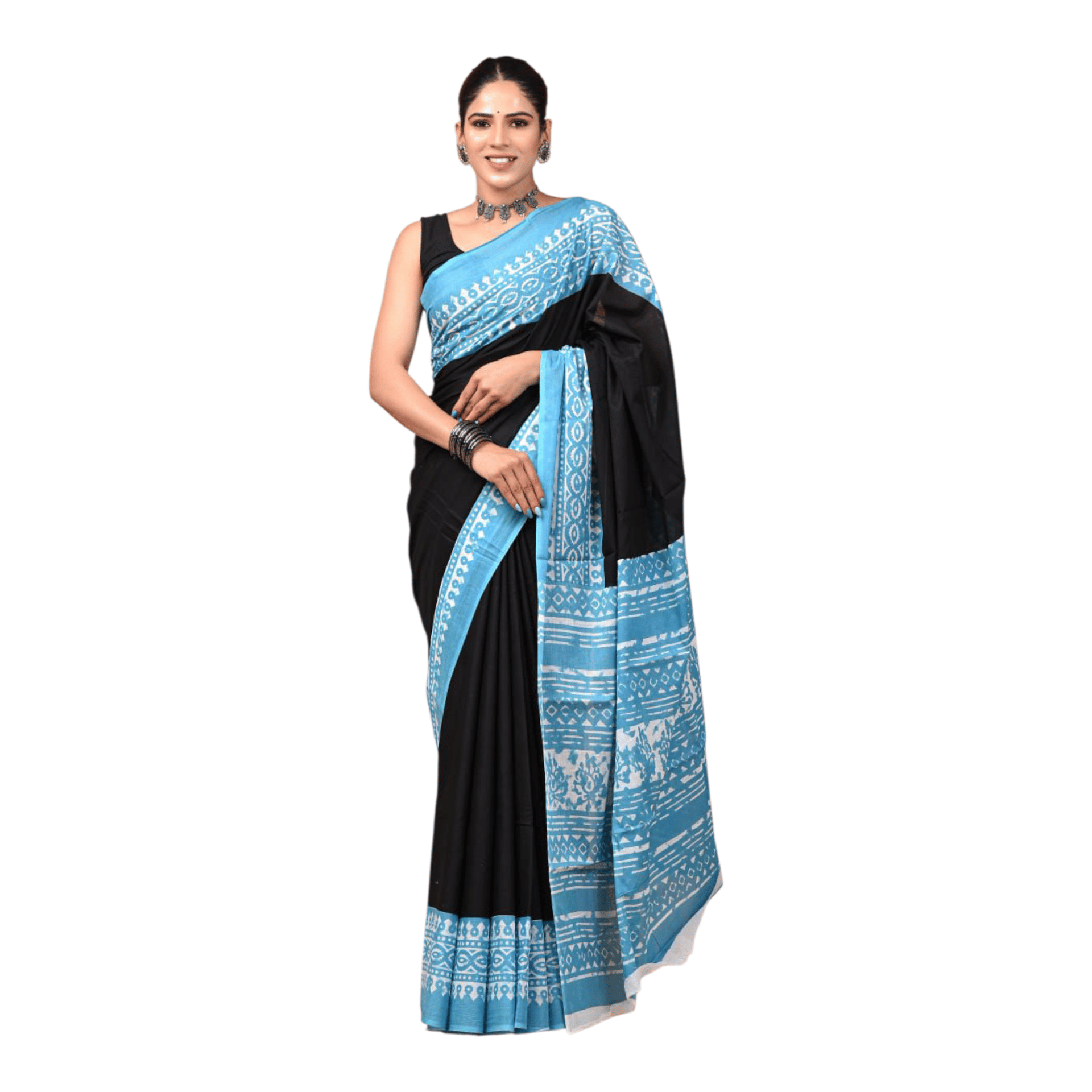 Cotton Mulmul Sarees With Blouse Piece - Image 32