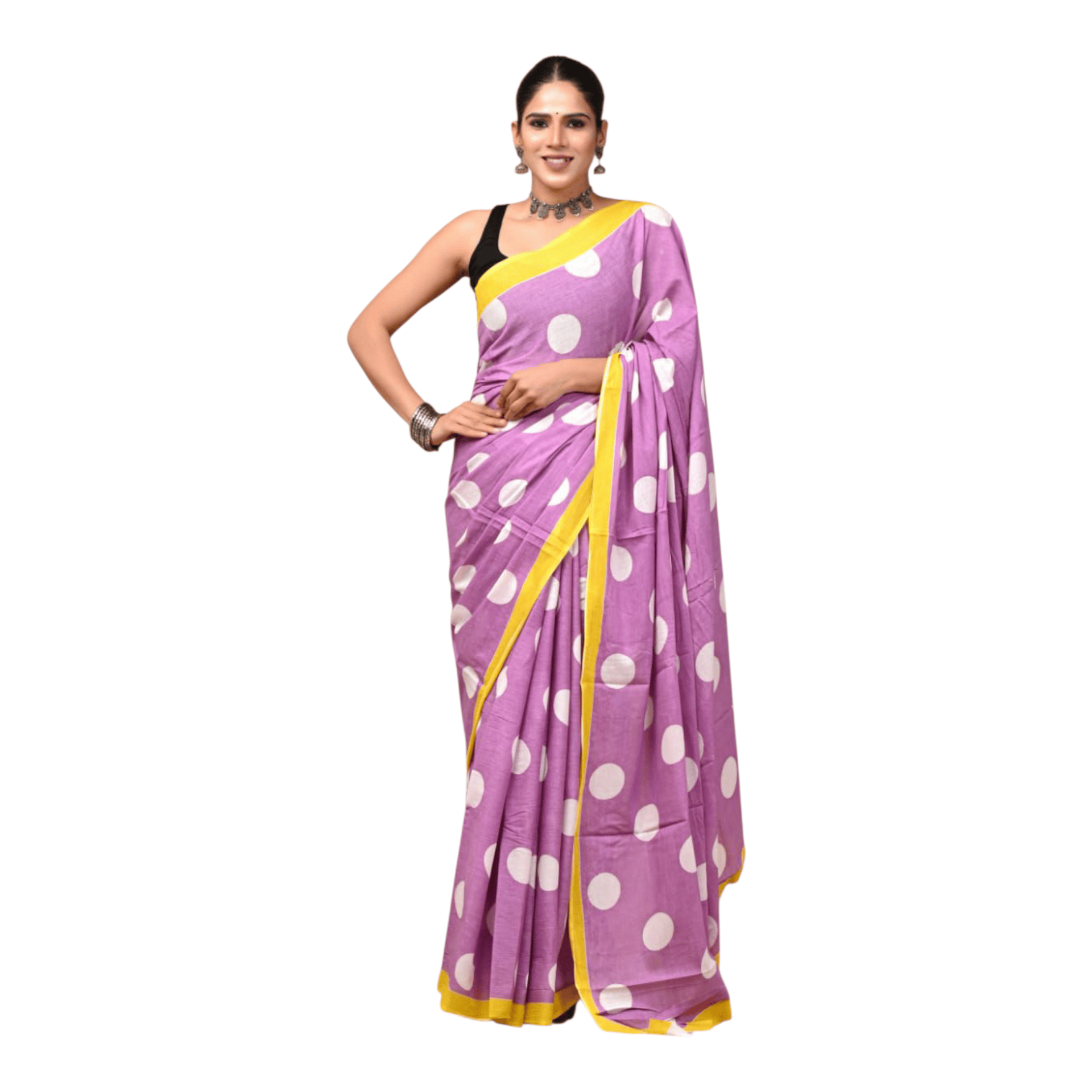 Cotton Mulmul Sarees With Blouse Piece - Image 9