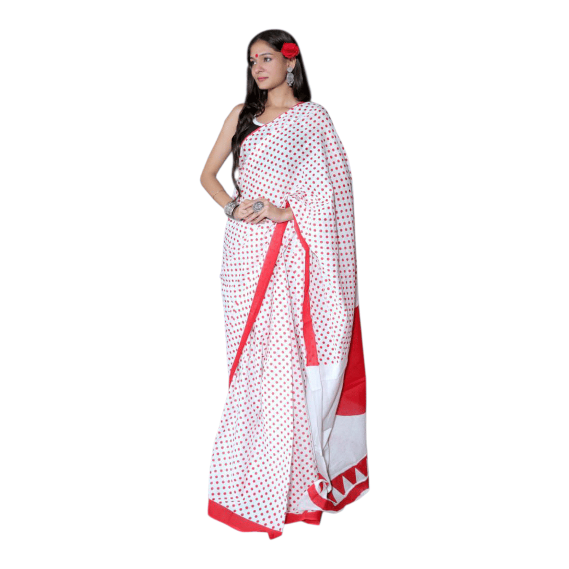 Cotton Mulmul Sarees With Blouse Piece - Image 26