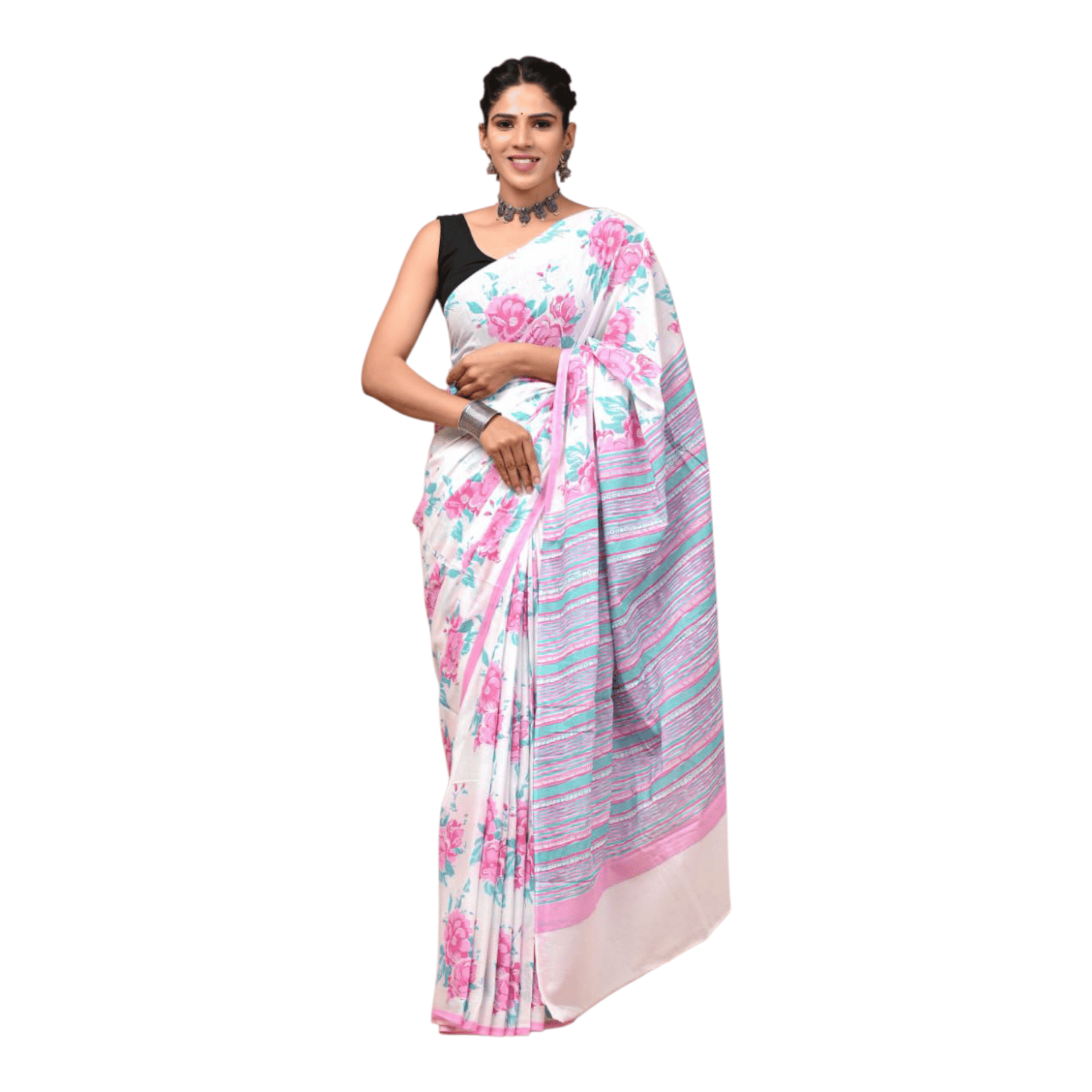 Cotton Mulmul Sarees With Blouse Piece - Image 30