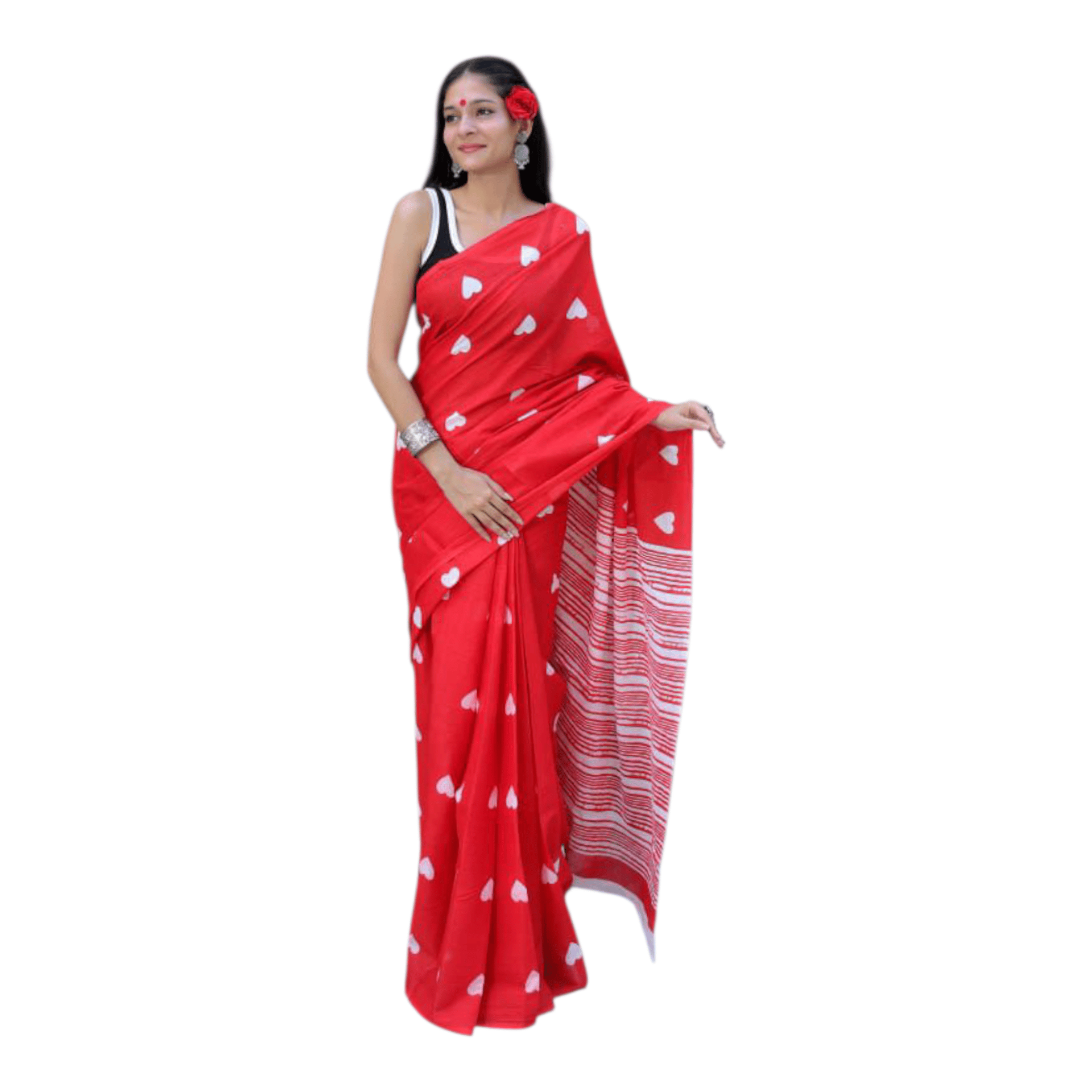 Cotton Mulmul Sarees With Blouse Piece - Image 40