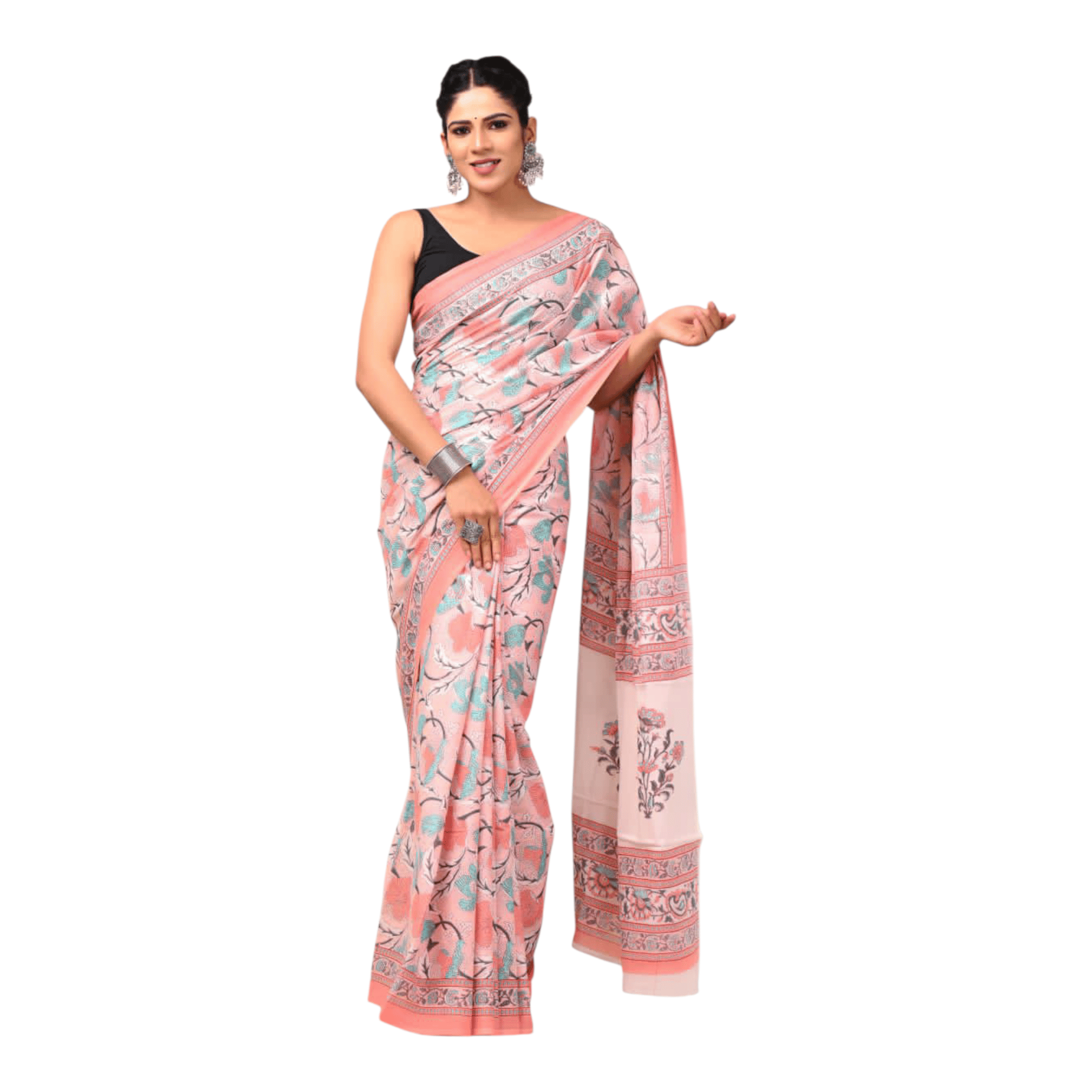 Cotton Mulmul Sarees With Blouse Piece - Image 39