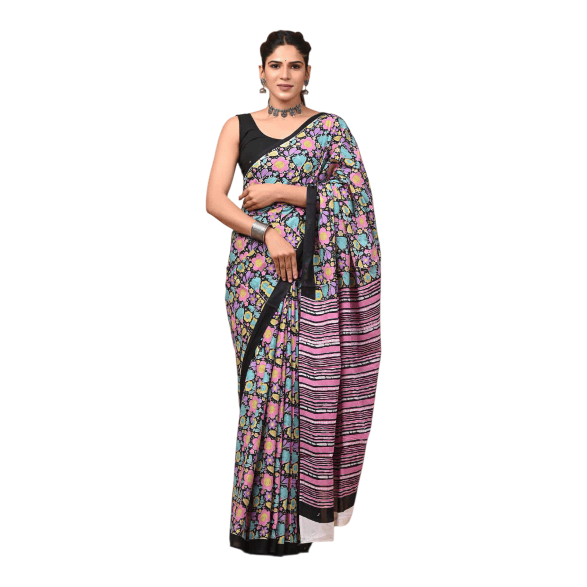 Cotton Mulmul Sarees With Blouse Piece - Image 38