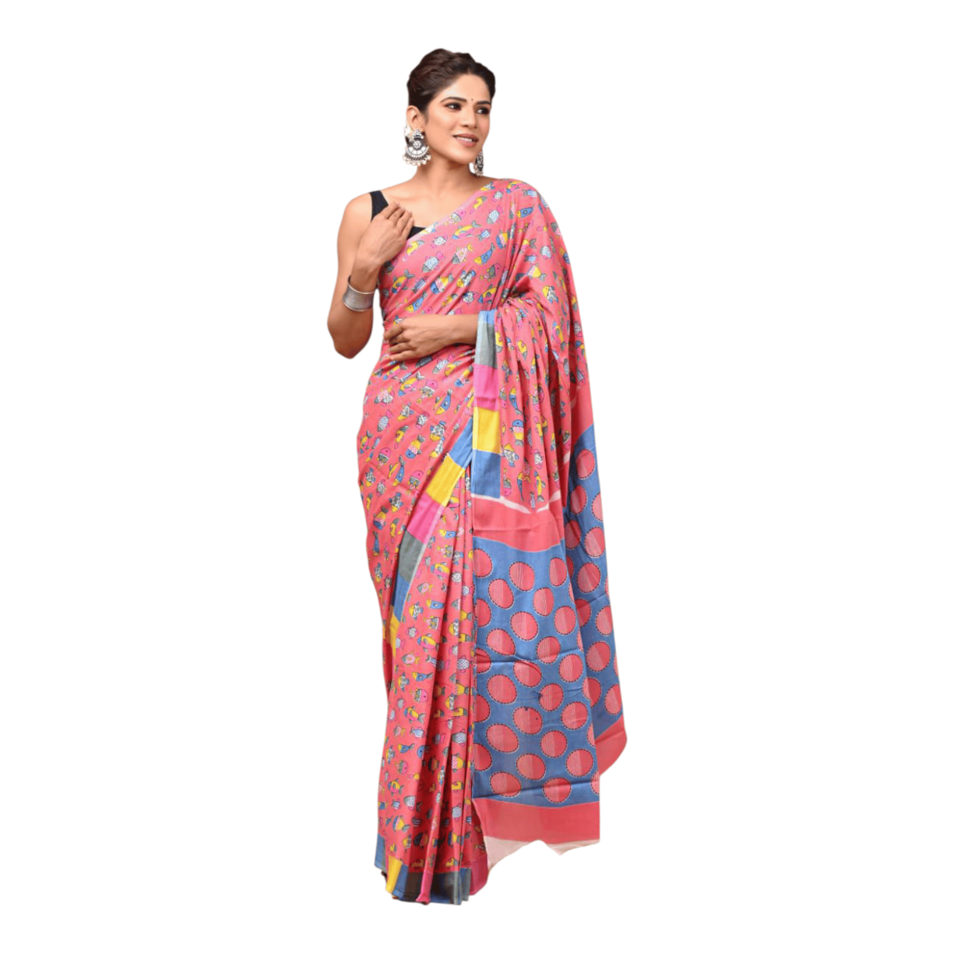 Cotton Mulmul Sarees With Blouse Piece - Image 14