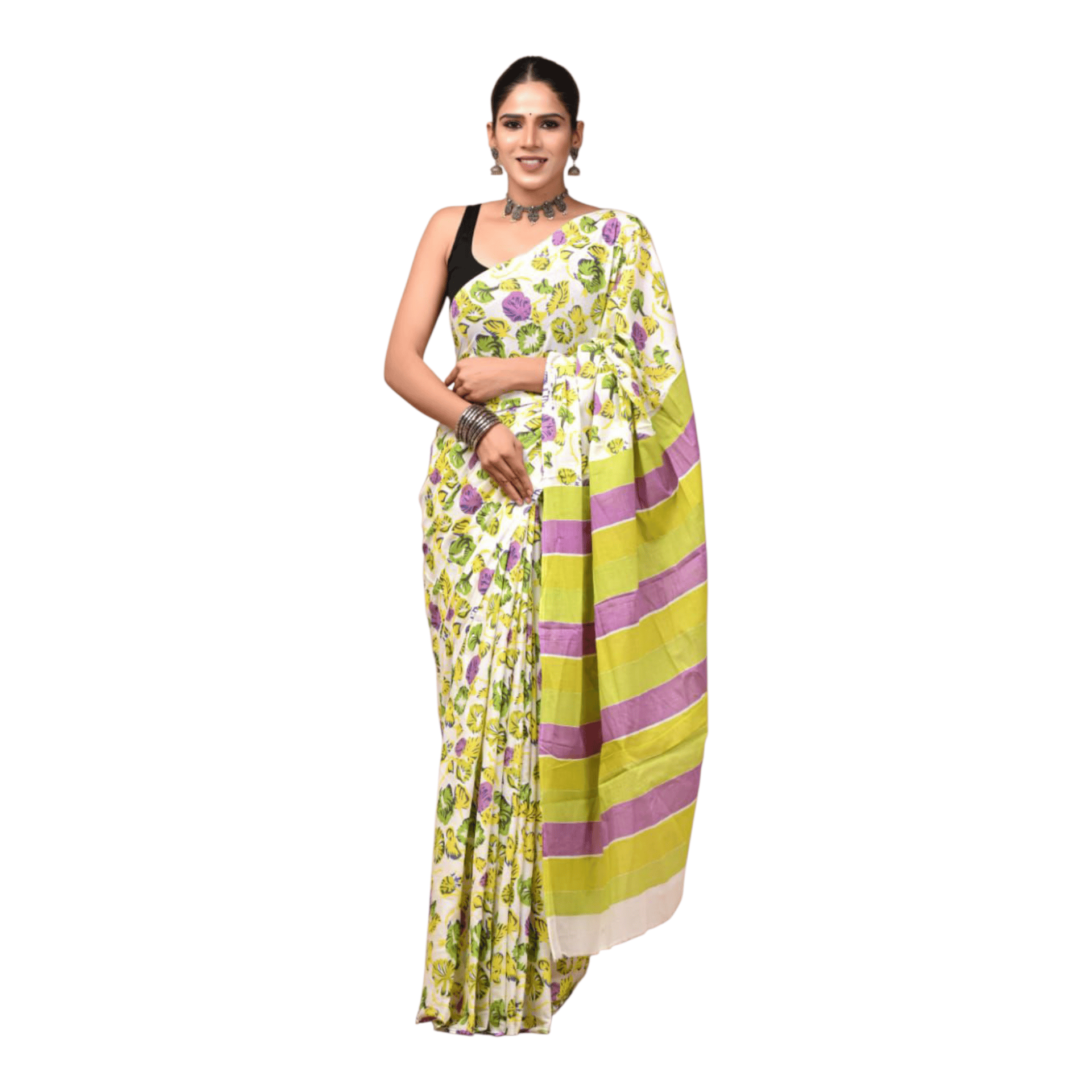 Cotton Mulmul Sarees With Blouse Piece - Image 10