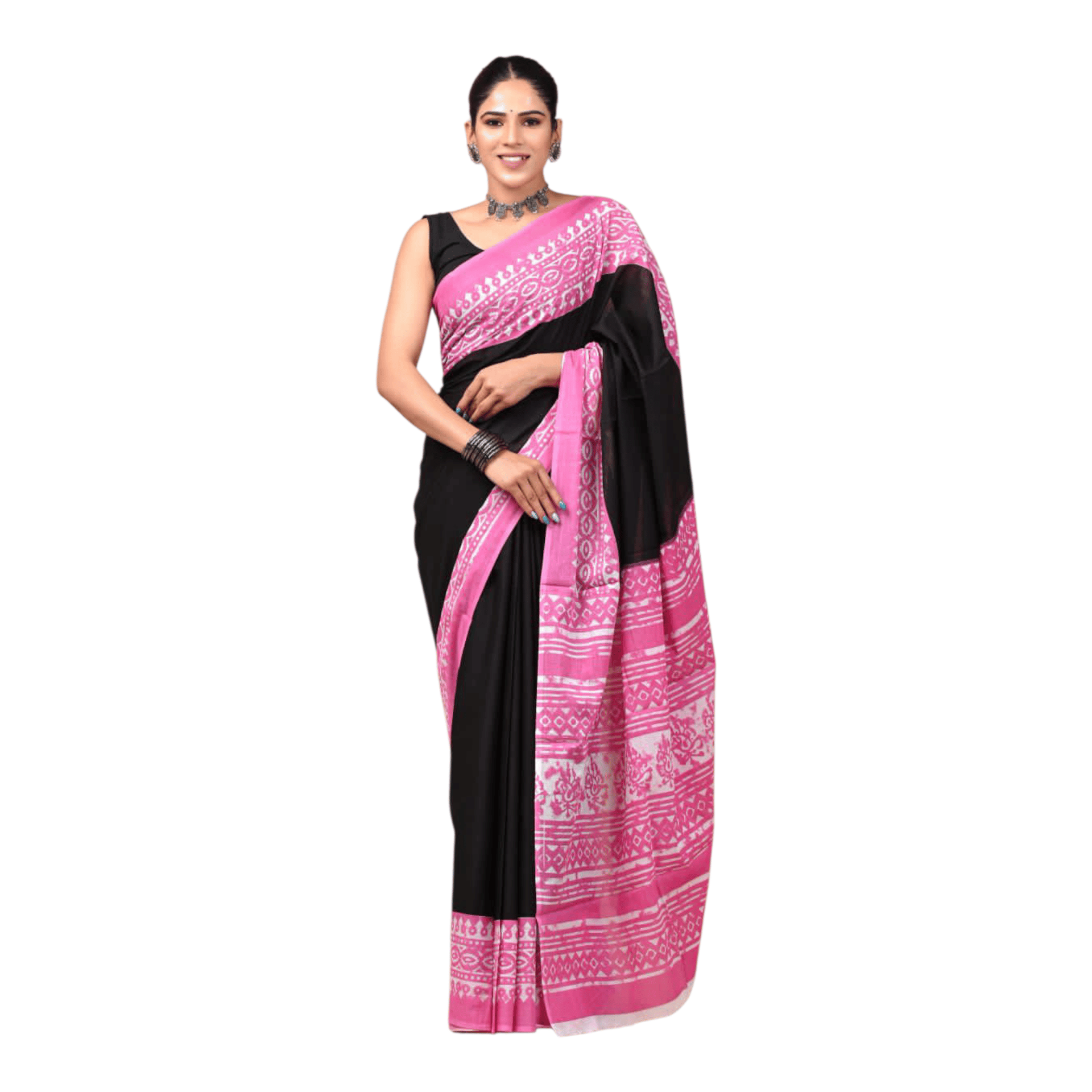 Cotton Mulmul Sarees With Blouse Piece - Image 43