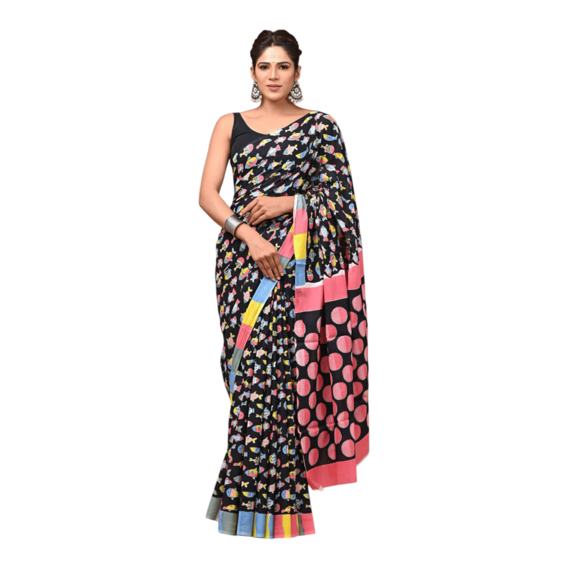 Cotton Mulmul Sarees With Blouse Piece - Image 19