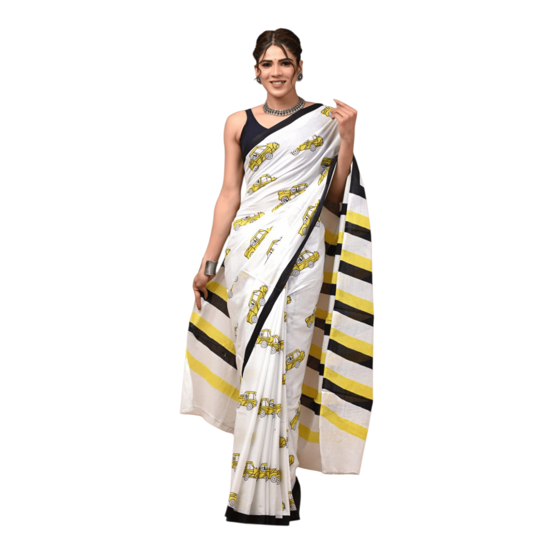 Cotton Mulmul Sarees With Blouse Piece - Image 28