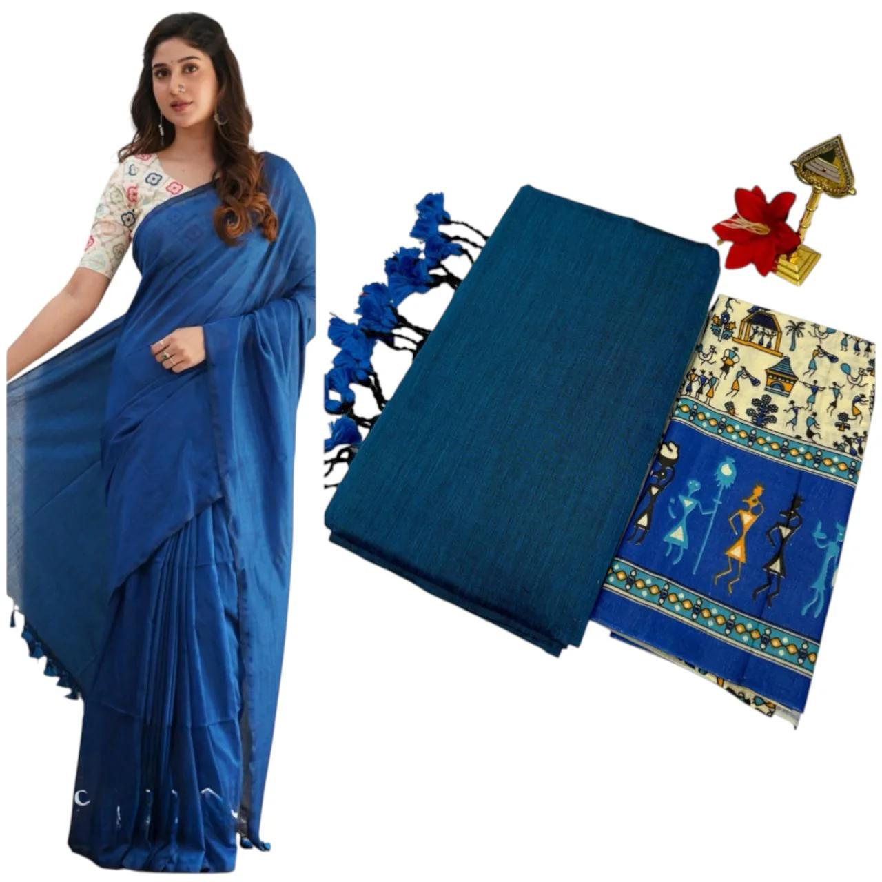 Pure Kaadhi Soft Cotton Sarees Set-2 - Image 9