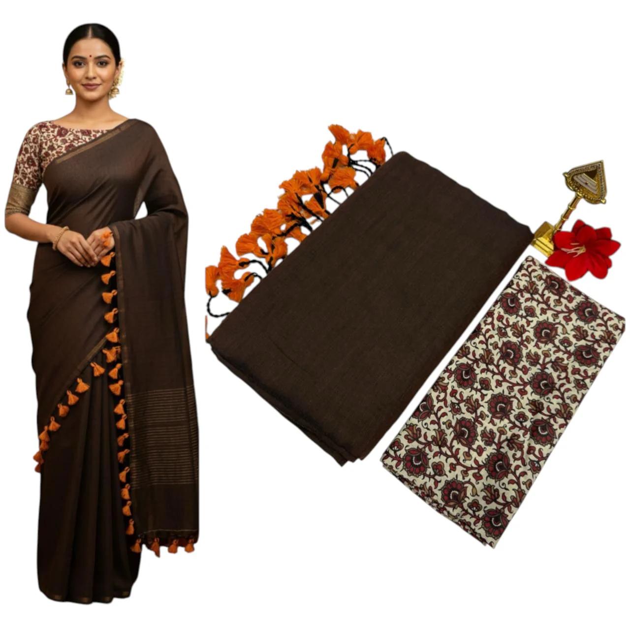 Pure Kaadhi Soft Cotton Sarees Set-2 - Image 15