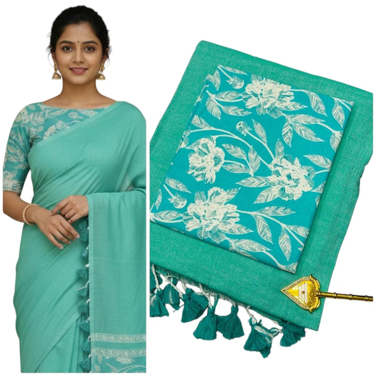 Pure Kaadhi Soft Cotton Sarees Set-2 - Image 17